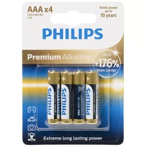 Philips Premium Alkaline LR03/AAA elem - 4db