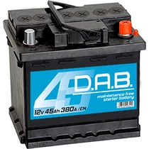 DAB 12V 45Ah 380A jobb+ akkumulátor
