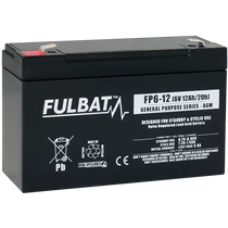 Fulbat General Purpose 6V C5/10Ah C20/12Ah VRLA akkumulátor