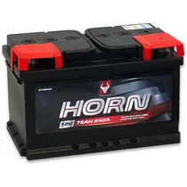 Horn 12V 75Ah 640A jobb+ Autó Akkumulátor
