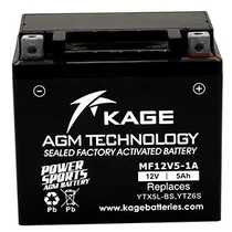 Motor akkumulátor KAGE AGM MF YTX5L-BS (MF12V5-1A) 12V 5Ah 70A gyárilag üzembehelyezett 