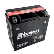 Novelbat YTX14-BS AGM 12V 12Ah 190A bal+ motorkerékpár akkumulátor