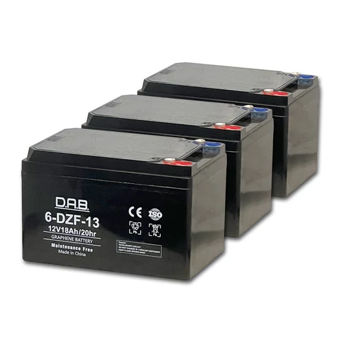 Elektromos Kerékpár Akkumulátor DAB Bike 12V C2/13Ah C20/18Ah Graphene Ciklikus VRLA 36V-os csomag (6-DZF-13)