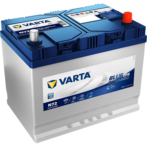 Varta Blue Dynamic EFB 12V 72Ah 760A Asia jobb+ akkumulátor (572501076D842)