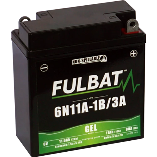 Fulbat GEL 6N11A-1B/3A 6V 11,6Ah 90A motorkerékpár akkumulátor