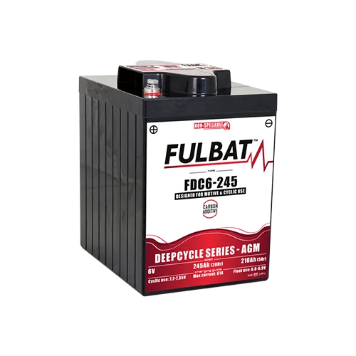FULBAT Deep Cycle AGM Carbon Battery 6V C5/210Ah C/245Ah