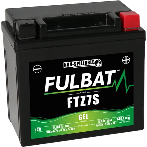 Fulbat GEL YTZ7S 12V 6,3Ah 130A motorkerékpár akkumulátor