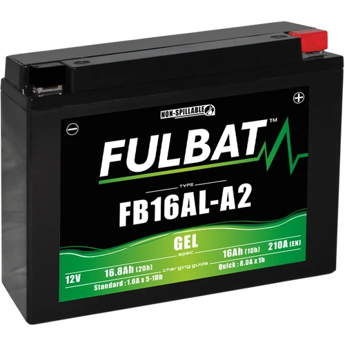 Fulbat GEL YB16AL-A2 12V 16,8Ah 210A jobb+ motorkerékpár akkumulátor