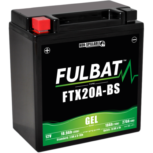 Fulbat GEL FTX20A-BS 12V 19Ah 270A motorkerékpár akkumulátor