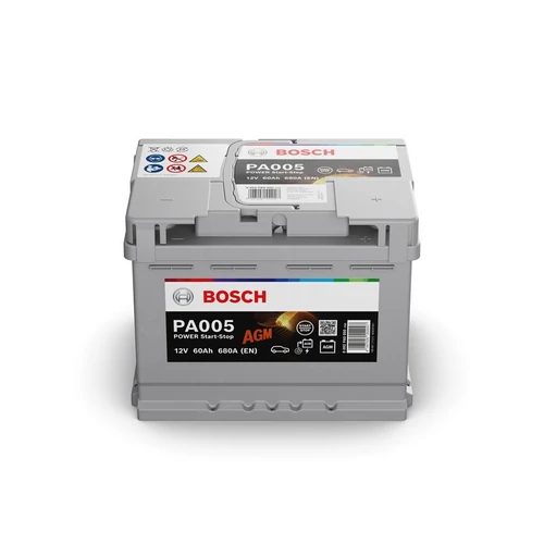 Autó Akkumulátor Bosch Power AGM 12V 60Ah 680A jobb+ (0092PA0050)