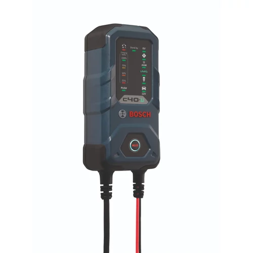 BOSCH C40-Li 6V 1Ah és 12V 5Ah Lítium-ion, EFB, AGM, GEL, VRLA akkumulátor töltő