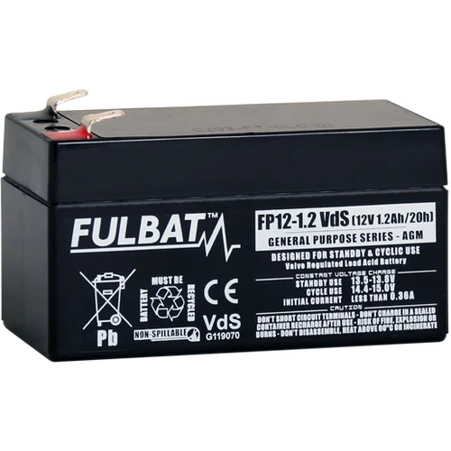 Fulbat General Purpose 12V C20/1,2Ah VRLA akkumulátor T1
