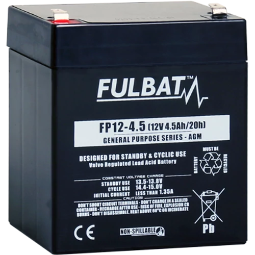 Fulbat General Purpose 12V C20/4,5Ah VRLA akkumulátor T1