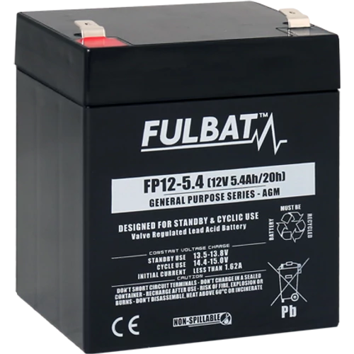 Fulbat General Purpose 12V C20/5,4Ah VRLA akkumulátor T1