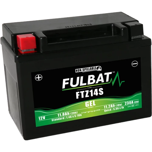 Fulbat GEL YTZ14S 12V 11,8Ah 230A motorkerékpár akkumulátor