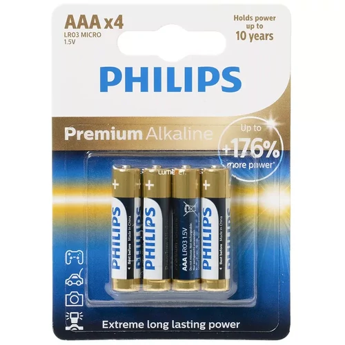 Philips Premium Alkaline LR03/AAA elem
