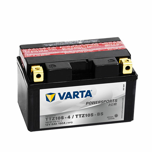Varta Powersports AGM TTZ10S-BS  12V 8Ah 150A bal+ motorakkumulátor (508901015A514)