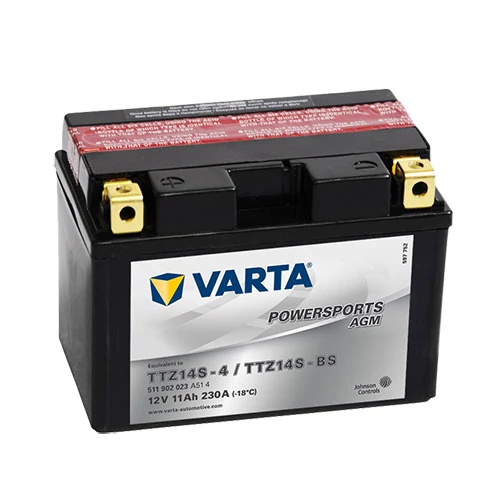 Motor Akkumulátor Varta Powersports AGM TTZ14S-BS  12V 11Ah 230A bal+ (511902023A514)