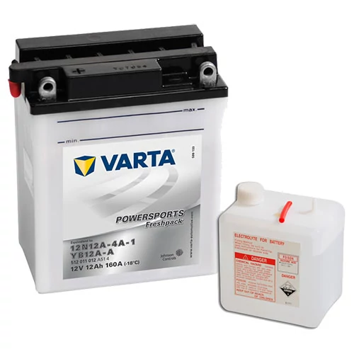 Varta Powersports Freshpack YB12A-A  12V 12Ah 160A bal+ motorakkumulátor (512011012A514)