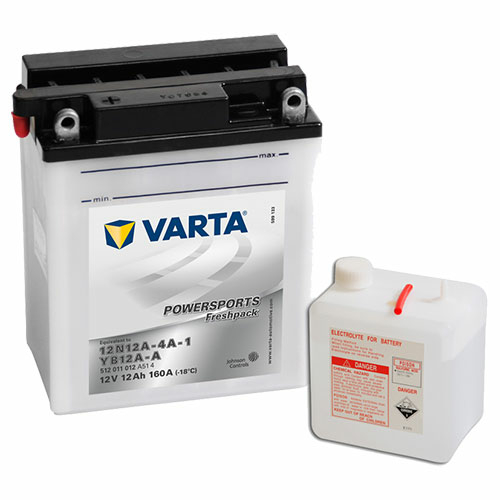 Varta Powersports Freshpack YB12A-A  12V 12Ah 160A bal+ motorakkumulátor (512011012A514)