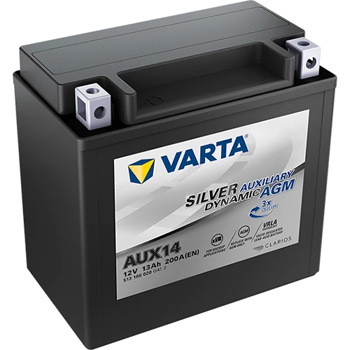 Varta Auxiliary AGM 12V 13Ah 200A bal+ (AUX14) kiegészítő akkumulátor (513106020G412)