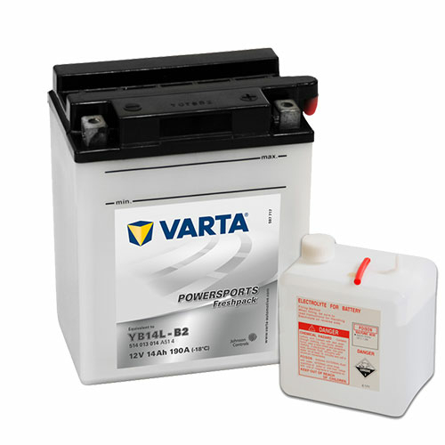 Varta Powersports Freshpack YB14L-B2  12V 14Ah 190A jobb+ motorakkumulátor (514013014A514)