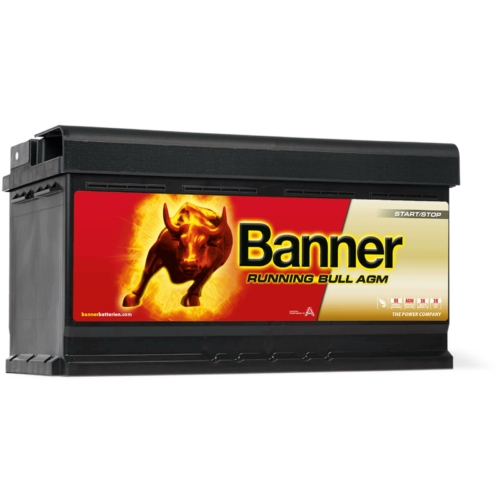 Banner Running Bull AGM 92Ah 850A jobb+ Start-Stop indító akkumulátor
