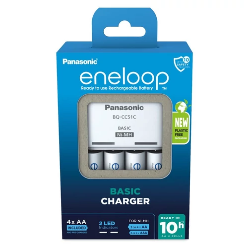 Panasonic Eneloop töltő 10 órás + 4x2000 mAh