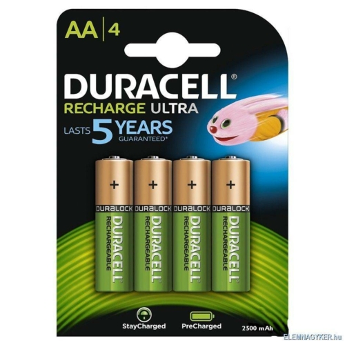 Duracell preCharged AA 2500 mAh tölthető elem