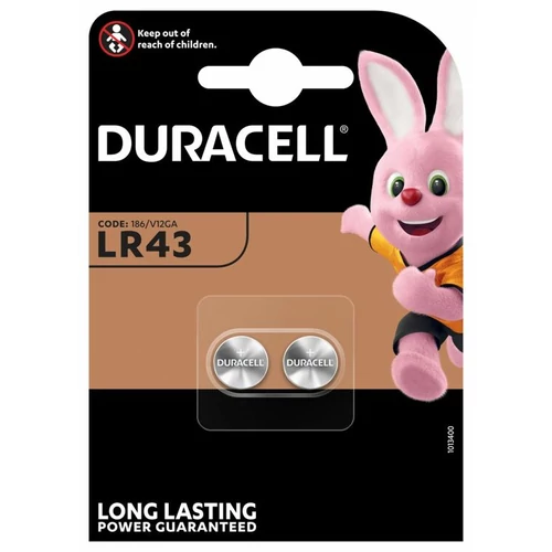 Duracell Alkaline LR43 1,5V gombelem - 2db