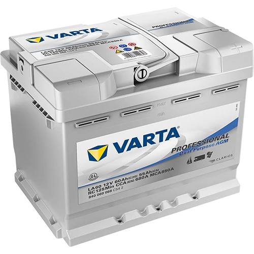 Varta Professional Dual Purpose AGM 12V 60Ah 680A jobb+ akkumulátor (840060068)