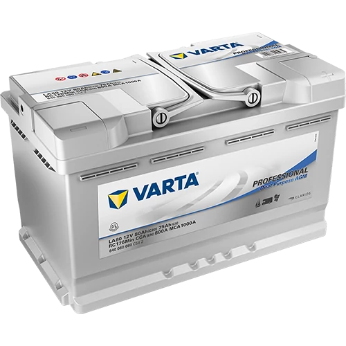 Varta Professional Dual Purpose AGM 12V 80Ah 800A jobb+ akkumulátor (840080080C542)