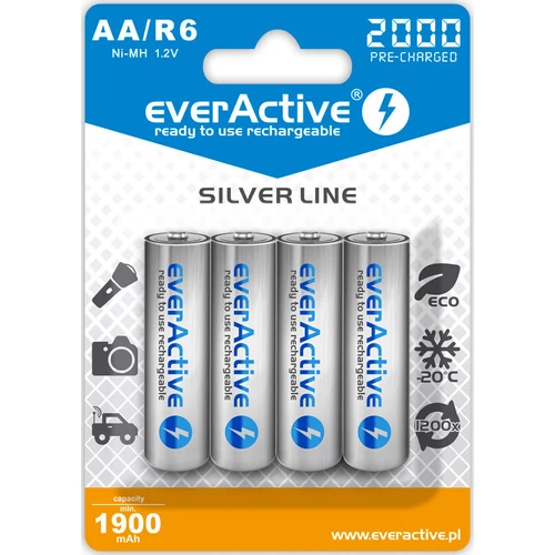 everActive AA 2000 mAh Ni-MH tölthető elem - 4db