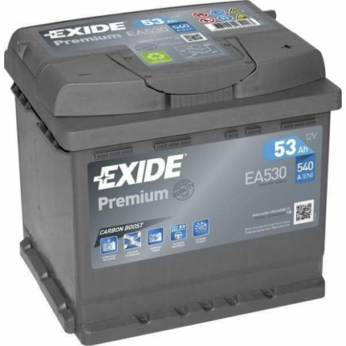 Exide Premium 12V 53Ah 540A jobb+ akkumulátor