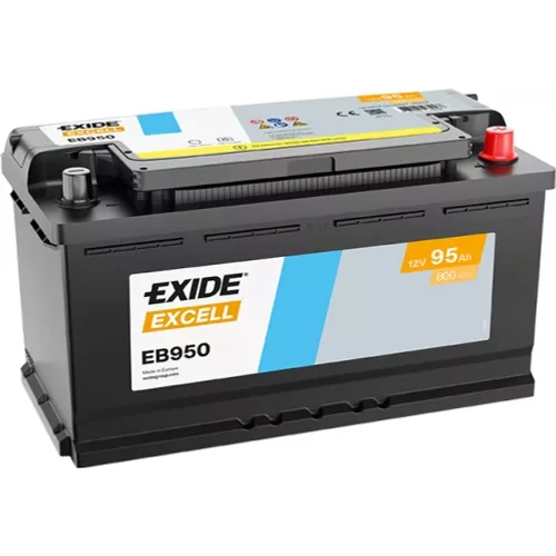 Exide Excell 95Ah 800A Jobb+ Akkumulátor (EB950)