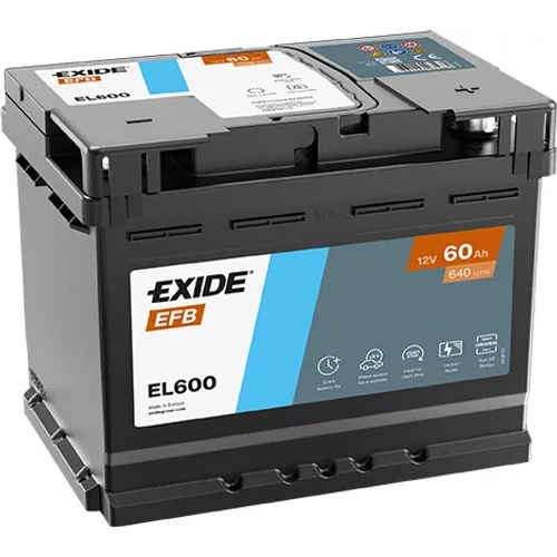 EXIDE (EFB) 60 Ah 640A akkumulátor (EL600)