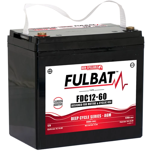 Fulbat Deep Cycle AGM Carbon 12V C5/57Ah C20/68Ah meghajtó akkumulátor