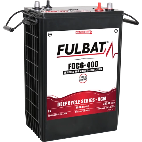 Fulbat Deep Cycle AGM Carbon 6V C5/342Ah C20/400Ah meghajtó akkumulátor