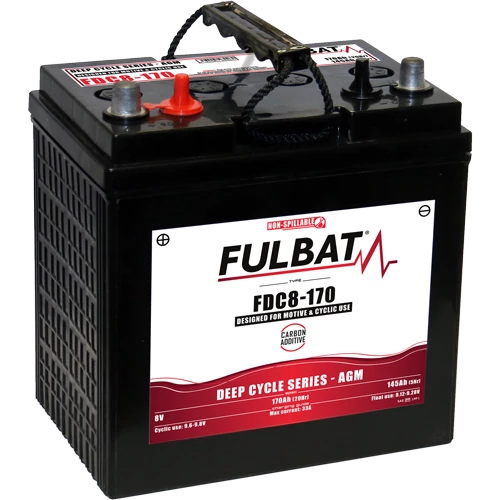Fulbat Deep Cycle AGM Carbon 8V C5/145Ah C20/170Ah meghajtó akkumulátor