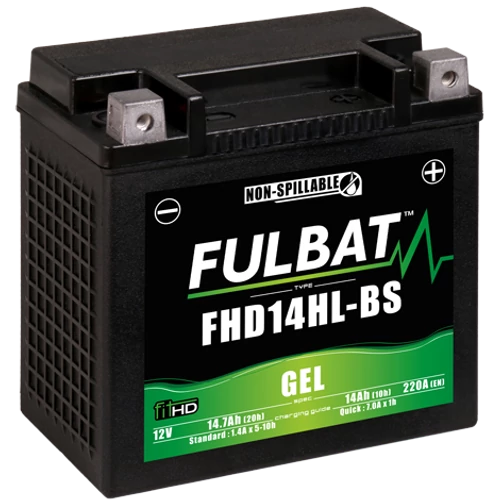 Fulbat GEL HD14HL-BS 12V 14,7Ah 220A jobb+ motorkerékpár akkumulátor