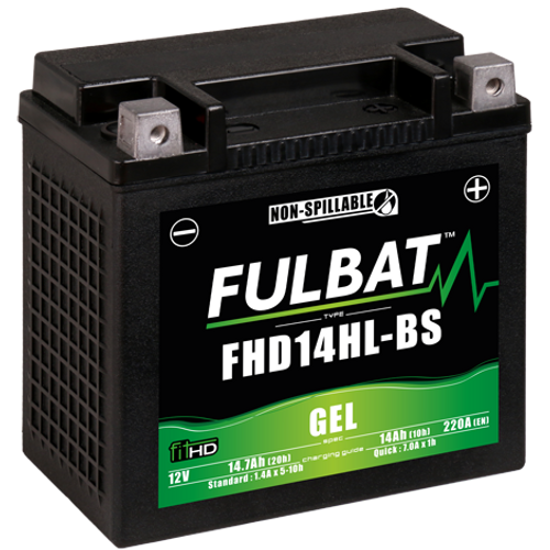 Fulbat GEL HD14HL-BS 12V 14,7Ah 220A motorkerékpár akkumulátor
