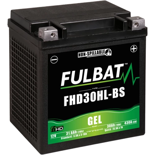Fulbat GEL HD30HL-BS 12V 31,6Ah 430A motorkerékpár akkumulátor