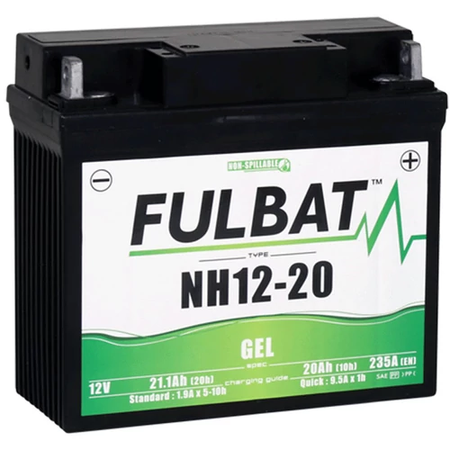 Fulbat GEL NH12-20 12V 21Ah 235A jobb+ motorkerékpár akkumulátor