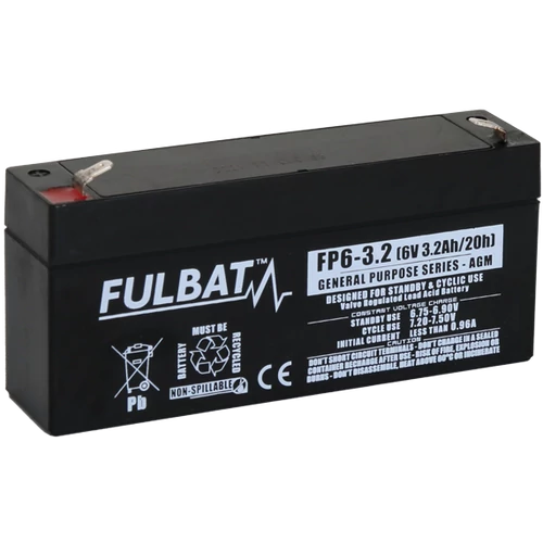 Fulbat General Purpose 6V C20/3,2Ah VRLA akkumulátor
