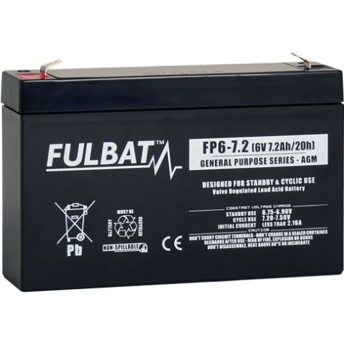 Fulbat General Purpose 6V C20/7,2Ah VRLA akkumulátor