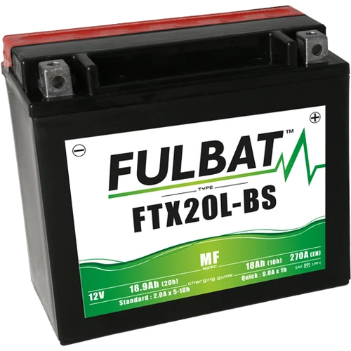 Fulbat AGM YTX20L-BS 12V 19Ah 270A motorkerékpár akkumulátor