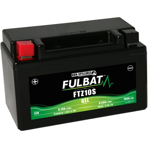 Fulbat GEL YTZ10S 12V 9Ah 190A motorkerékpár akkumulátor