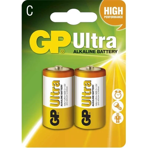 GP Ultra Alkaline LR14/C elem - 2db