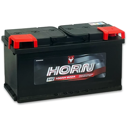 Autó Akkumulátor Horn 12V 100Ah 800A jobb+