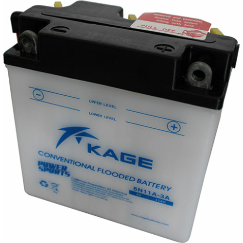 KAGE Conventional 6V 11Ah 88A jobb+ 6N11A-3A motorkerékpár akkumulátor
